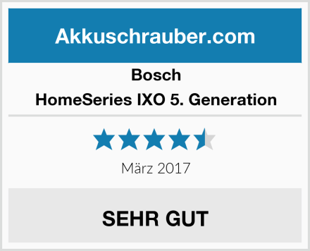 Bosch HomeSeries IXO 5. Generation Test