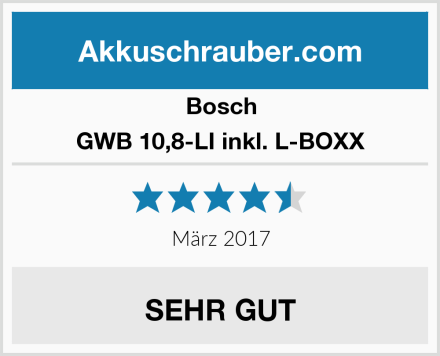 Bosch GWB 10,8-LI inkl. L-BOXX Test