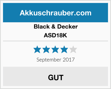 Black & Decker ASD18K Test