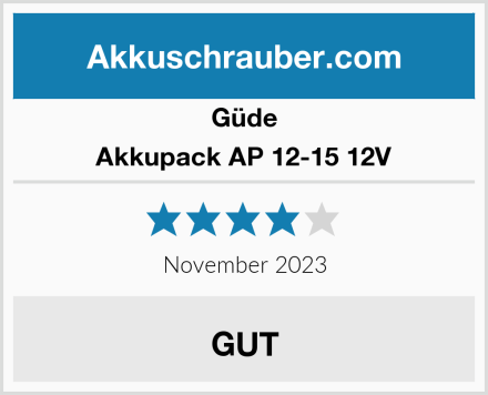 Güde Akkupack AP 12-15 12V Test