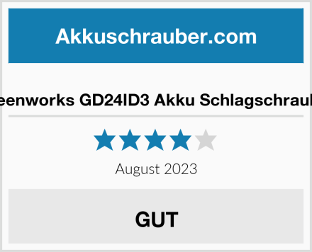  Greenworks GD24ID3 Akku Schlagschrauber Test